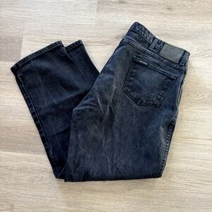 Vintage Harley Davidson Black Relaxed Fit Mid Rise Straight Leg Jeans Mens 44x31